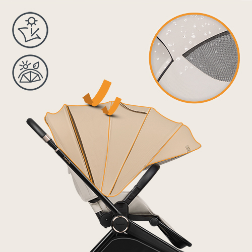 Lionelo Mika Plus 3w1 Beige Sand — Wózek wielofunkcyjny